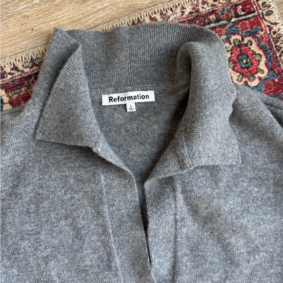 Reformation Cashmere Dress in Grey Sz L NWT! - Picture 2 of 3